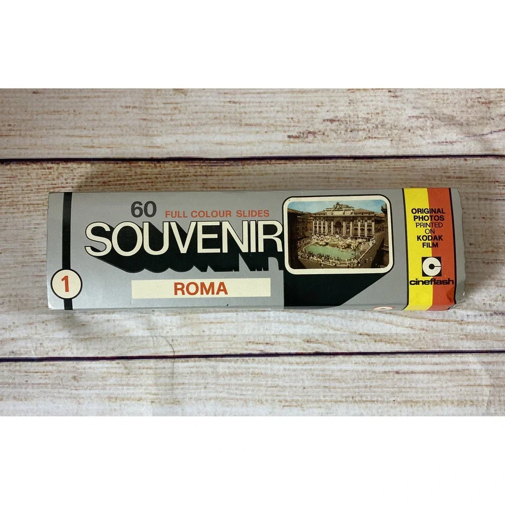 Vintage 1960s Souvenir Cineflash Kodak 60 Full Color‎ Slides ROMA Rome Italy